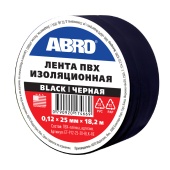 Изолента ABRO черная 25мм*18,2м ET-912-25-20-BLK-RE